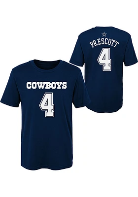 Dak Prescott  Dallas Cowboys Boys Navy Blue NN Short Sleeve T-Shirt
