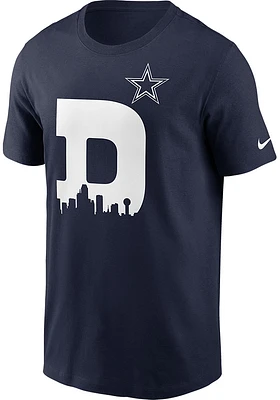 Nike DALLAS Cowboys Navy Blue LOCAL Short Sleeve T Shirt