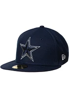 New Era Dallas Cowboys Mens Navy Blue Pink UV Pop Sweat 59FIFTY Fitted Hat