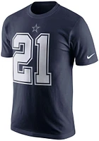 Ezekiel Elliott Dallas Cowboys Navy Blue Name And Number Short Sleeve Player T Shirt