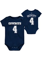 Nike Dak Prescott Dallas Cowboys Baby Navy Blue NN Short Sleeve One Piece