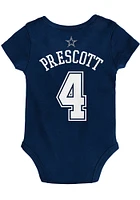 Nike Dak Prescott Dallas Cowboys Baby Navy Blue NN Short Sleeve One Piece