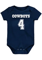 Nike Dak Prescott Dallas Cowboys Baby Navy Blue NN Short Sleeve One Piece