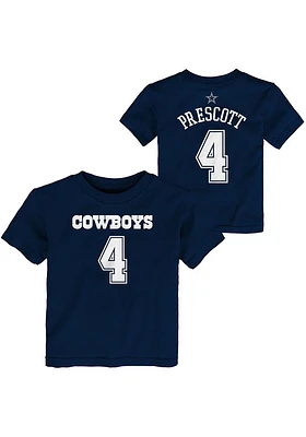 Dak Prescott Dallas Cowboys Infant NN Short Sleeve T-Shirt Navy Blue