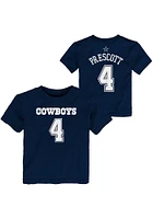 Dak Prescott Dallas Cowboys Infant NN Short Sleeve T-Shirt Navy Blue