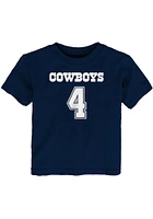Dak Prescott Dallas Cowboys Infant NN Short Sleeve T-Shirt Navy Blue