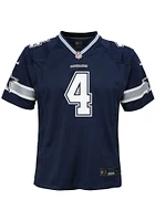Dak Prescott Dallas Cowboys Youth Navy Blue Nike Game Football Jersey