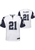 Ezekiel Elliott Dallas Cowboys Youth White Nike Game Football Jersey