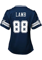 CeeDee Lamb Dallas Cowboys Girls Navy Blue Nike Game Football Jersey