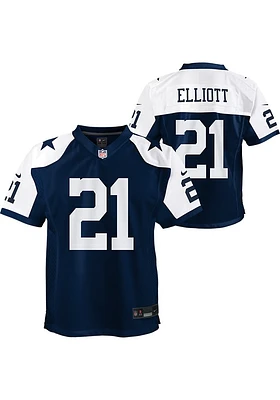 Ezekiel Elliott Dallas Cowboys Youth Navy Blue Nike Alt Game Football Jersey