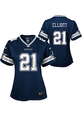 Ezekiel Elliott Dallas Cowboys Youth Navy Blue Nike Game Football Jersey