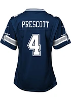 Dak Prescott Dallas Cowboys Girls Navy Blue Nike Game Football Jersey