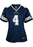 Dak Prescott Dallas Cowboys Girls Navy Blue Nike Game Football Jersey