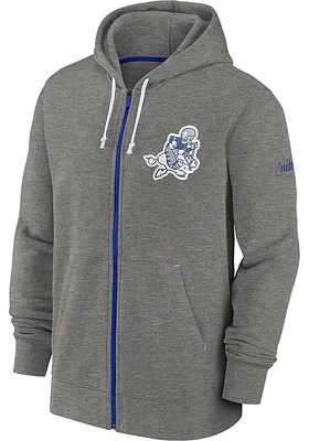 Nike Dallas Cowboys Mens Grey Rewind Long Sleeve Full Zip Jacket