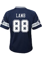 CeeDee Lamb Dallas Cowboys Baby Navy Blue Nike Game Football Jersey