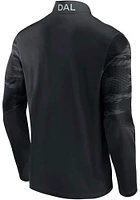 Dallas Cowboys Mens Black BLACKOUT CAMO Long Sleeve Qtr Zip Pullover
