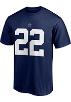 Emmitt Smith Dallas Cowboys Navy Blue RETIRED AUTHENTIC STACK Short Sleeve Player T Shirt