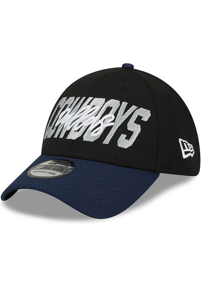 New Era Dallas Cowboys Black JR 2022 NFL Draft 39THIRTY Youth Flex Hat