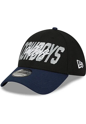 New Era Dallas Cowboys Mens Black 2022 NFL Draft 39THIRTY Flex Hat