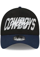 New Era Dallas Cowboys Mens Black 2022 NFL Draft 39THIRTY Flex Hat