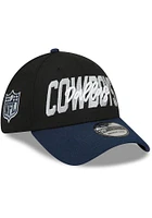 New Era Dallas Cowboys Mens Black 2022 NFL Draft 39THIRTY Flex Hat