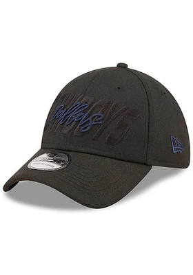 New Era Dallas Cowboys Mens Black 2022 Tonal NFL Draft 39THIRTY Flex Hat