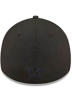 New Era Dallas Cowboys Mens Black 2022 Tonal NFL Draft 39THIRTY Flex Hat
