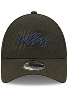 New Era Dallas Cowboys 2022 Tonal NFL Draft 9FORTY Adjustable Hat - Black