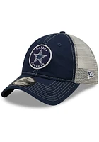 New Era Dallas Cowboys Circle Trucker 9TWENTY Adjustable Hat - Navy Blue