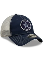New Era Dallas Cowboys Circle Trucker 9TWENTY Adjustable Hat - Navy Blue