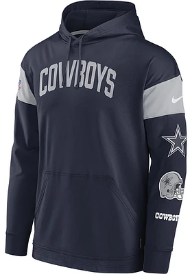 Nike Dallas Cowboys Mens Navy Blue HOODIE TOP Hood