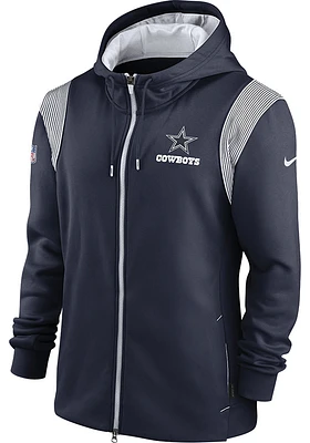 Nike Dallas Cowboys Mens Navy Blue FULL Zip Long Sleeve