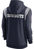 Nike Dallas Cowboys Mens Navy Blue FULL Zip Long Sleeve