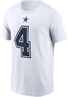 Dak Prescott Dallas Cowboys White NAME AND NUMBER Short Sleeve Player T Shirt