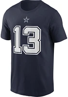 Michael Gallup Dallas Cowboys Navy Blue NAME AND NUMBER Short Sleeve Player T Shirt