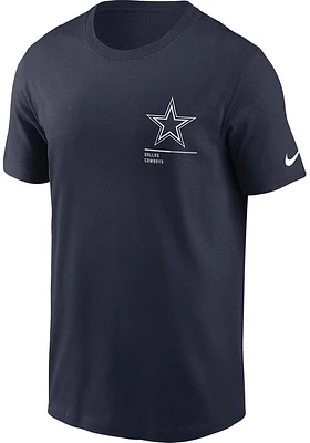 Nike Dallas Cowboys Navy Blue TEAM INCLINE Short Sleeve T Shirt