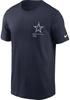 Nike Dallas Cowboys Navy Blue TEAM INCLINE Short Sleeve T Shirt
