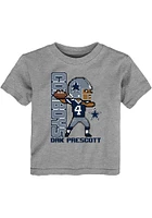 Dak Prescott Dallas Cowboys Toddler Grey Pixel Player Short Sleeve T Shirt