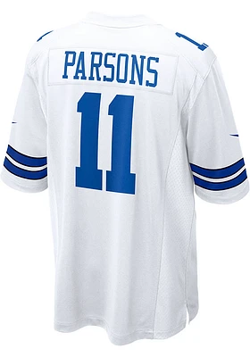 Micah Parsons  Dallas Cowboys White Home Game Football Jersey