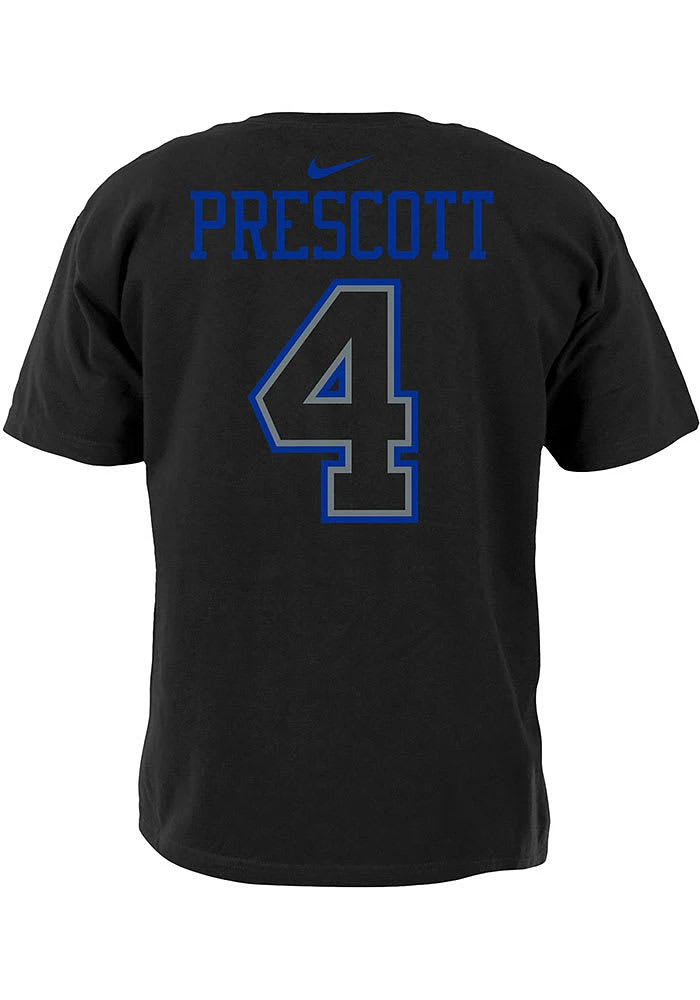 Dak Prescott Dallas Cowboys Black Outliner Short Sleeve Player T Shirt