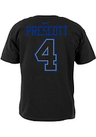 Dak Prescott Dallas Cowboys Black Outliner Short Sleeve Player T Shirt