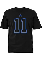 Micah Parsons Dallas Cowboys Black Outliner Short Sleeve Player T Shirt