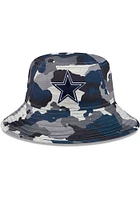 New Era Dallas Cowboys Grey 2022 Training Camp Stretch Mens Bucket Hat
