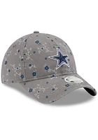 New Era Dallas Cowboys Grey JR Blossom 9TWENTY Adjustable Toddler Hat
