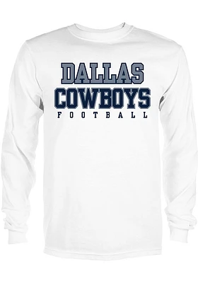 Dallas Cowboys Youth White Practice Long Sleeve T-Shirt