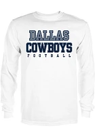 Dallas Cowboys Youth White Practice Long Sleeve T-Shirt