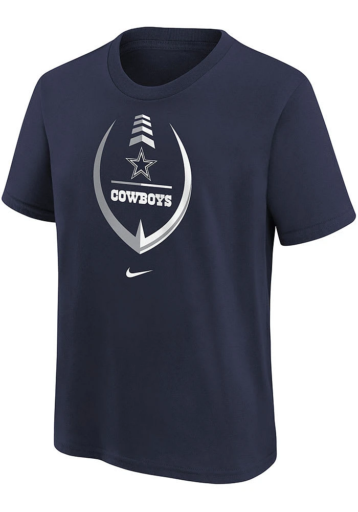 Nike Dallas Cowboys Youth Navy Blue Football Icon Short Sleeve T-Shirt