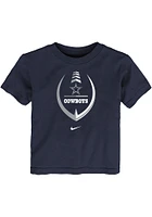 Nike Dallas Cowboys Toddler Navy Blue Football Icon Short Sleeve T-Shirt