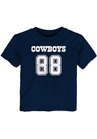 CeeDee Lamb Dallas Cowboys Toddler Navy Blue Mainliner NN Short Sleeve Player T Shirt
