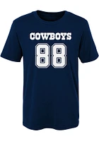 CeeDee Lamb  Dallas Cowboys Boys Navy Blue NN Short Sleeve T-Shirt